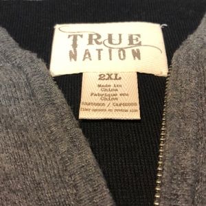 True Nation Size 2XL  Gray Hoodie Sweater